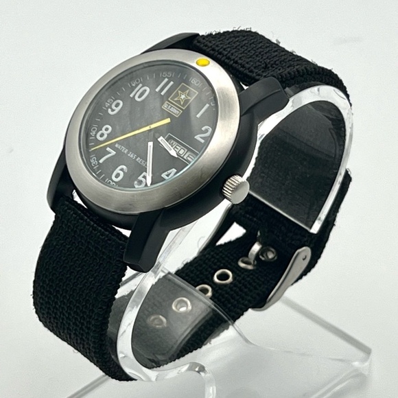 US Army Unisex  Black Silver Watch Working - Picture 4 of 9